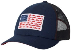 Columbia PFG Mesh Snap Back Fish Flag Ball Cap -Fishing Gear Sale columbia 183700 pfg mesh snap back fish flag ball cap 08048.1651234923