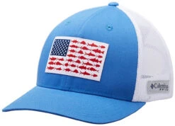 Columbia PFG Mesh Snap Back Fish Flag Ball Cap -Fishing Gear Sale columbia 183700 pfg mesh snap back fish flag ball cap 13470.1651234923